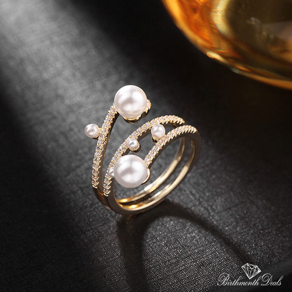 June Pearl Birthstone Ring - Birthmonth Deals