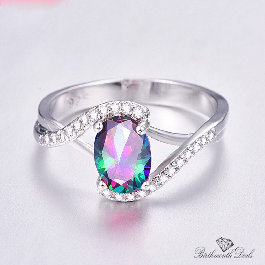 June Alexandrite Birthstone Ring - Birthmonth Deals