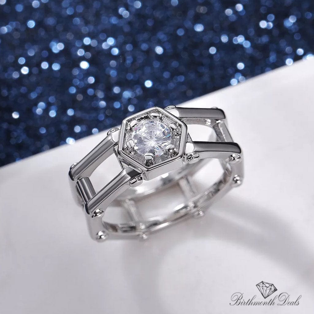 April Diamond Birthstone Ring - Birthmonth Deals