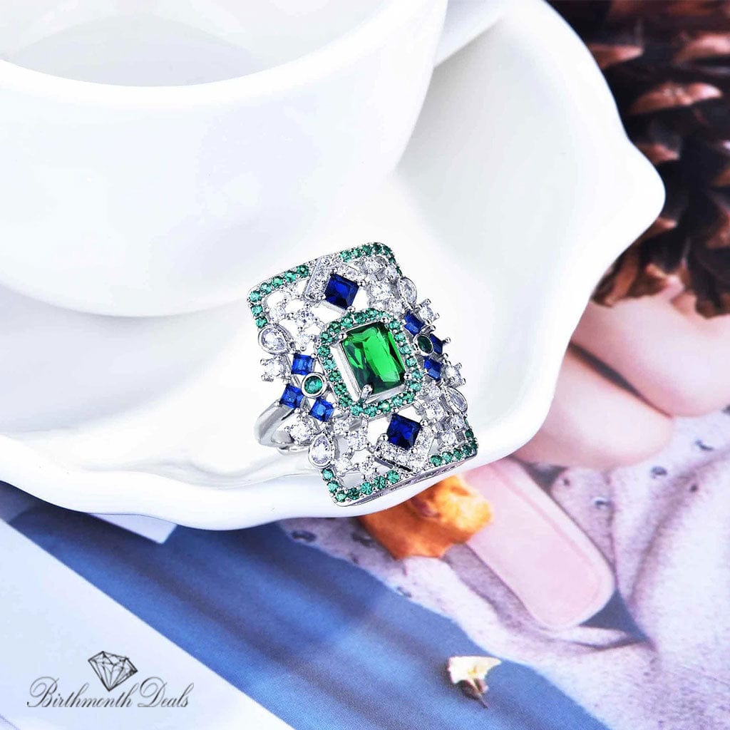 May Emerald Birthstone Ring - Birthmonth Deals
