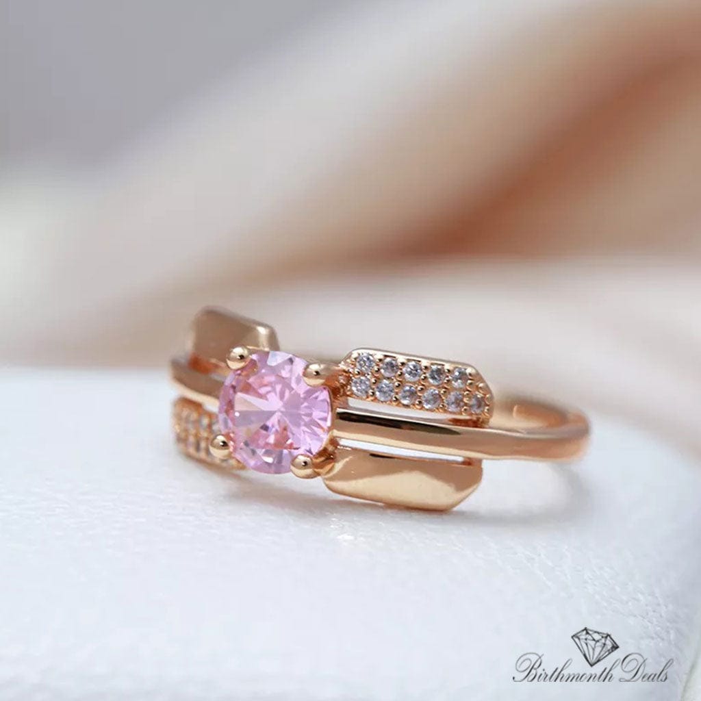 October Tourmaline Birthstone Ring - Birthmonth Deals