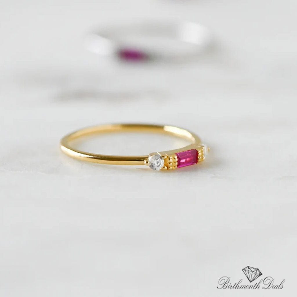 July Ruby Birthstone Ring - Birthmonth Deals