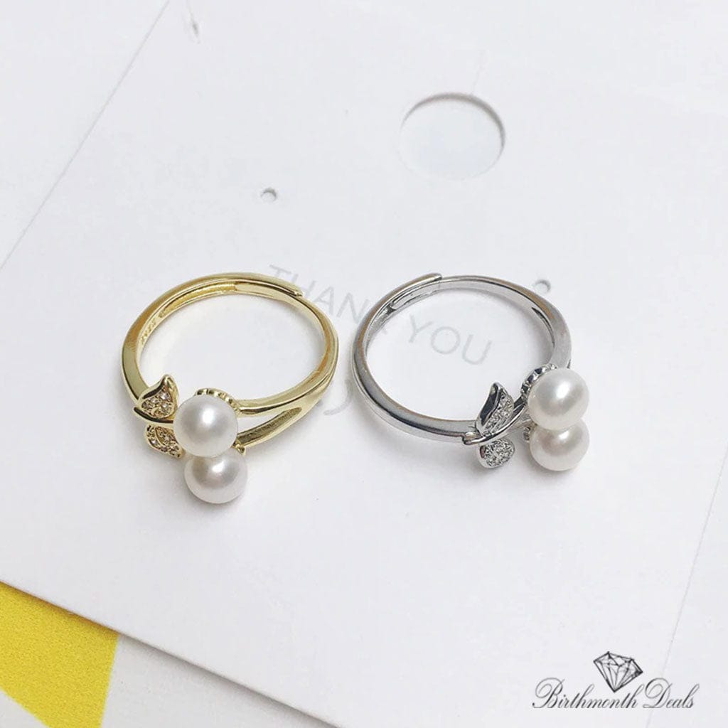 June Pearl Birthstone Ring - Birthmonth Deals