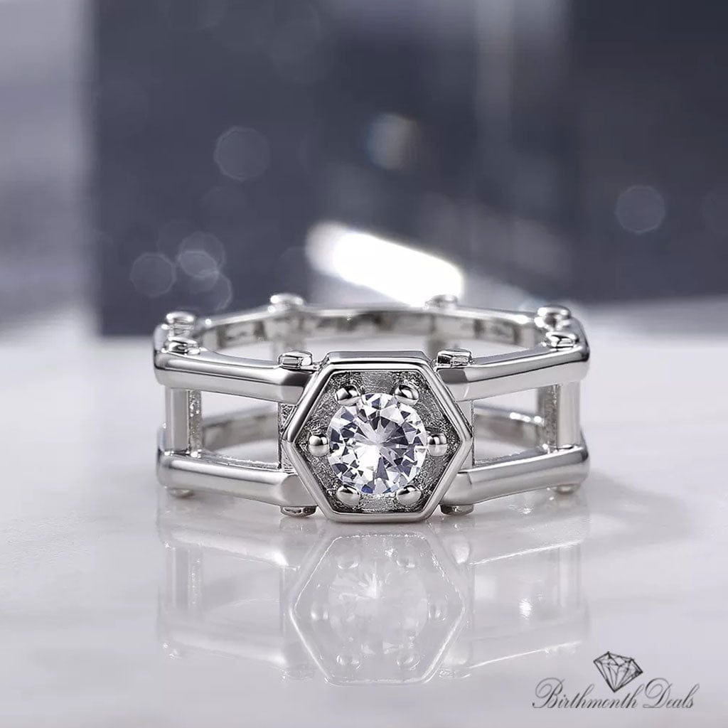 April Diamond Birthstone Ring - Birthmonth Deals