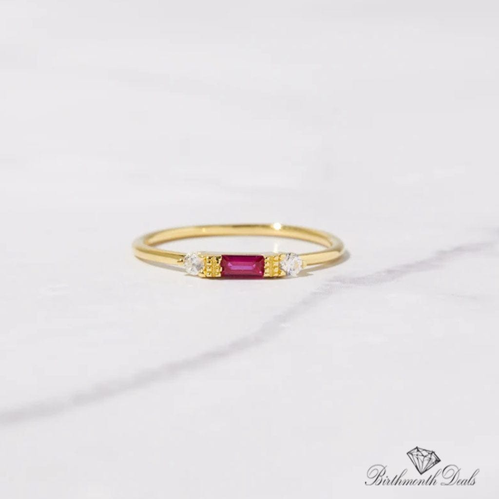 July Ruby Birthstone Ring - Birthmonth Deals