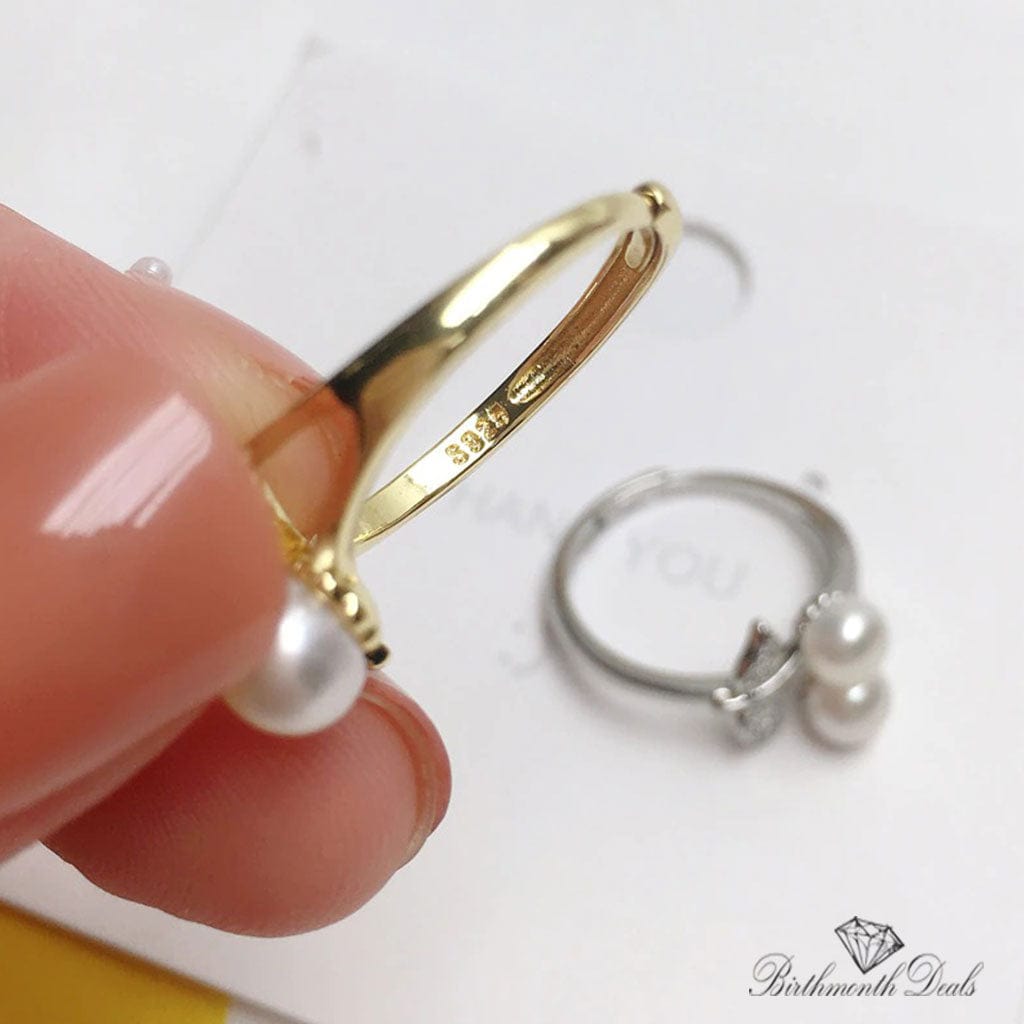 June Pearl Birthstone Ring - Birthmonth Deals