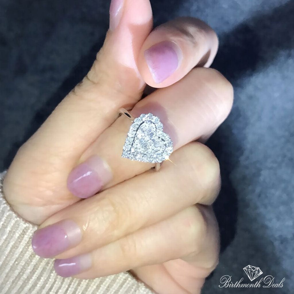 April Diamond Birthstone Ring - Birthmonth Deals