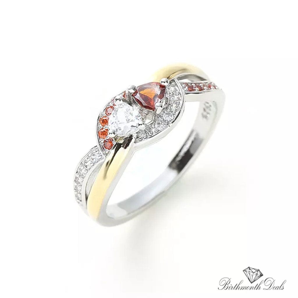 January Garnet Birthstone Ring - Birthmonth Deals