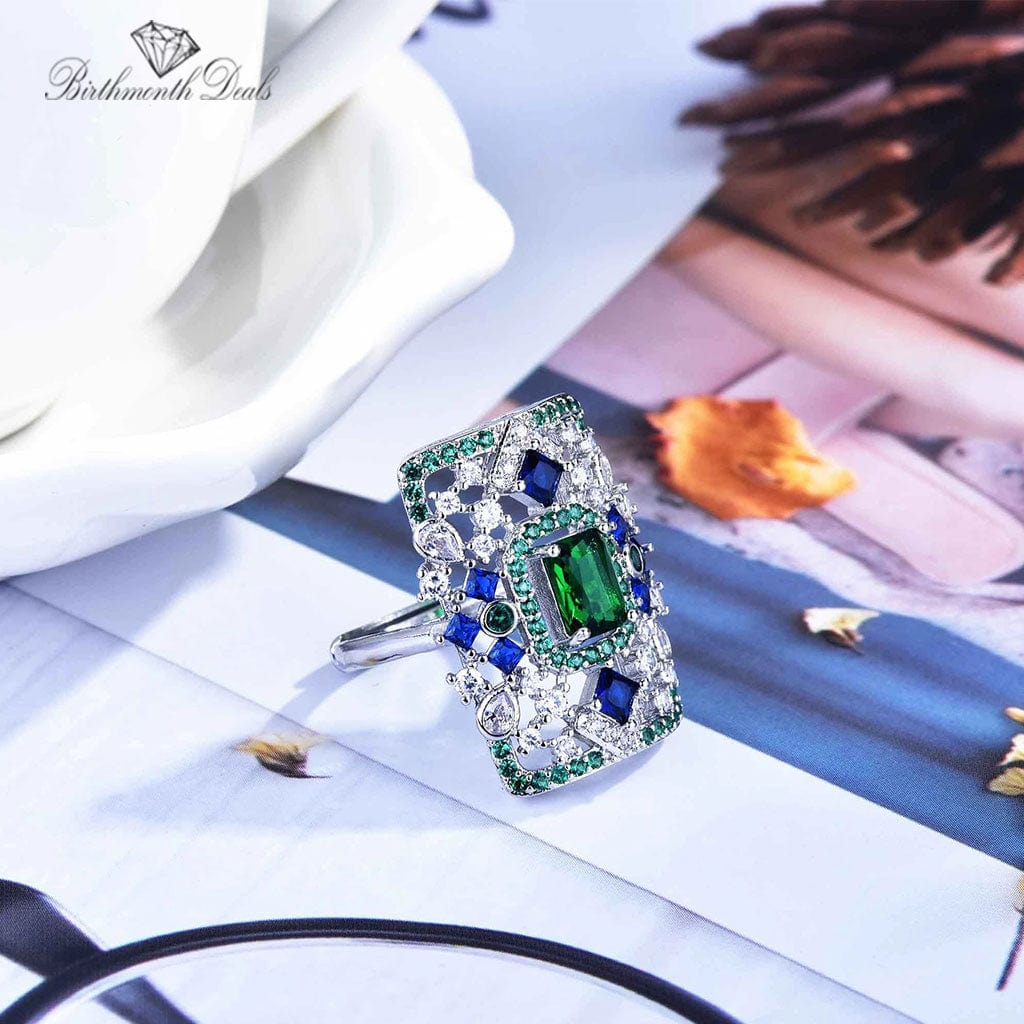 May Emerald Birthstone Ring - Birthmonth Deals