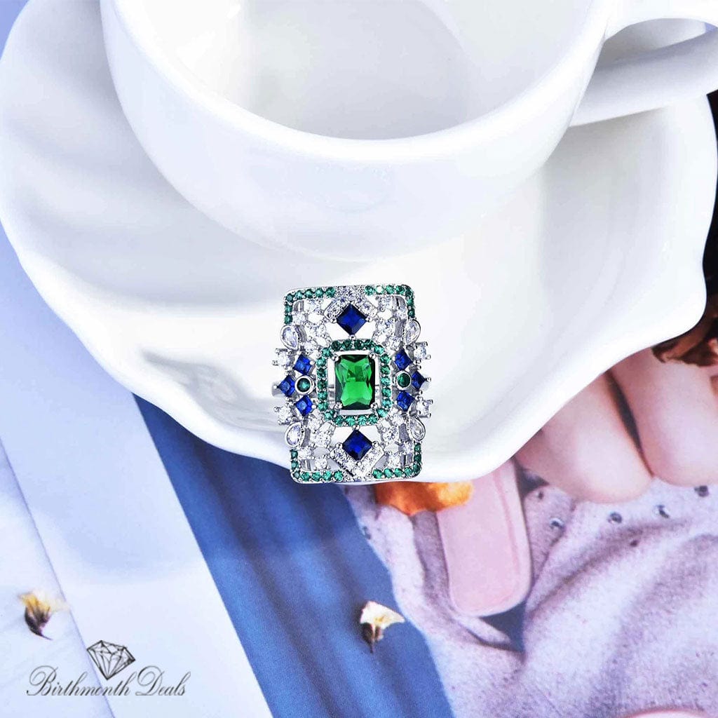 May Emerald Birthstone Ring - Birthmonth Deals