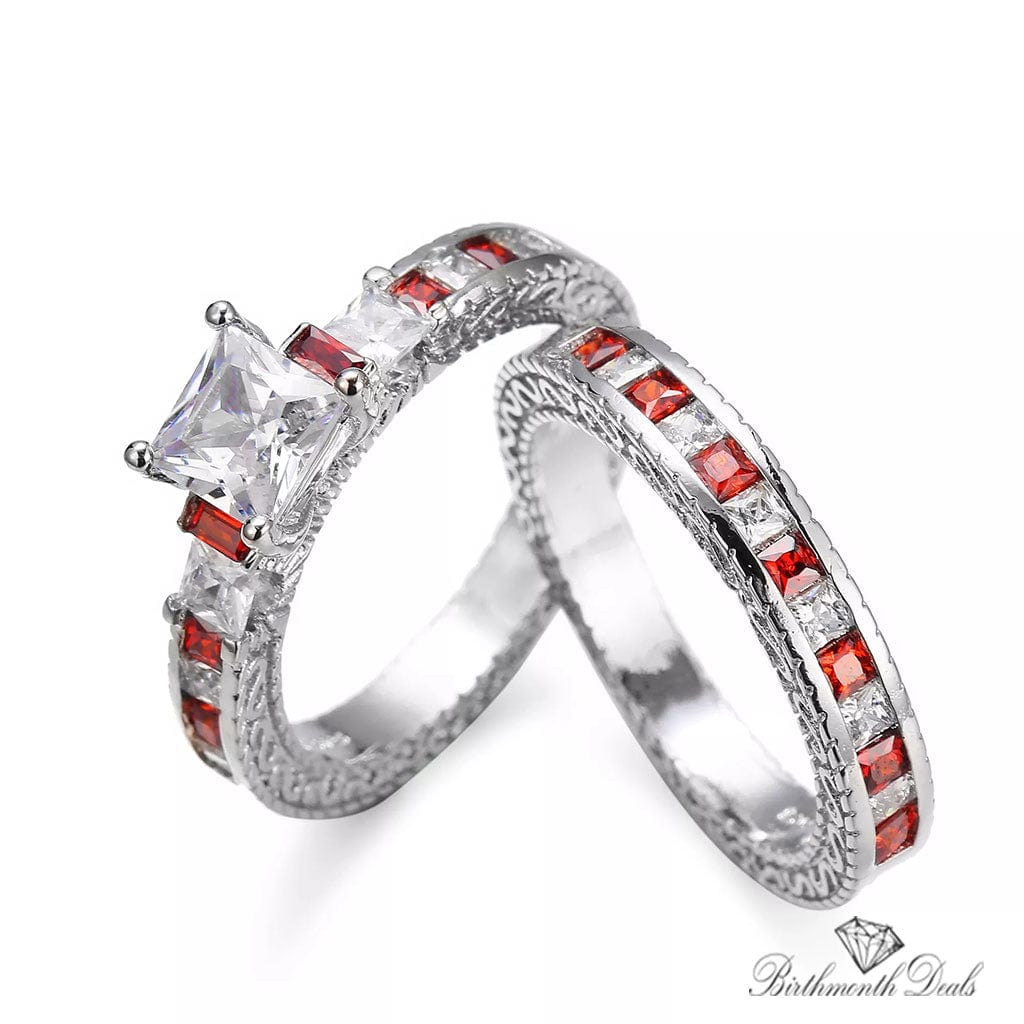 July Ruby Birthstone Stacking Ring - Birthmonth Deals