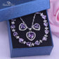 February Amethyst Birthstone Jewelry Set - Birthmonth Deals