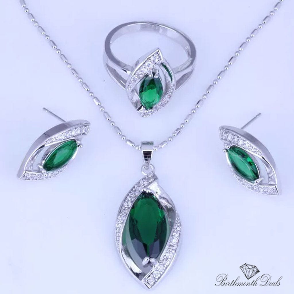 May Emerald Birthstone Jewelry Set - Birthmonth Deals