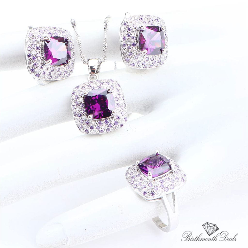 February Amethyst Birthstone Jewelry Set - Birthmonth Deals