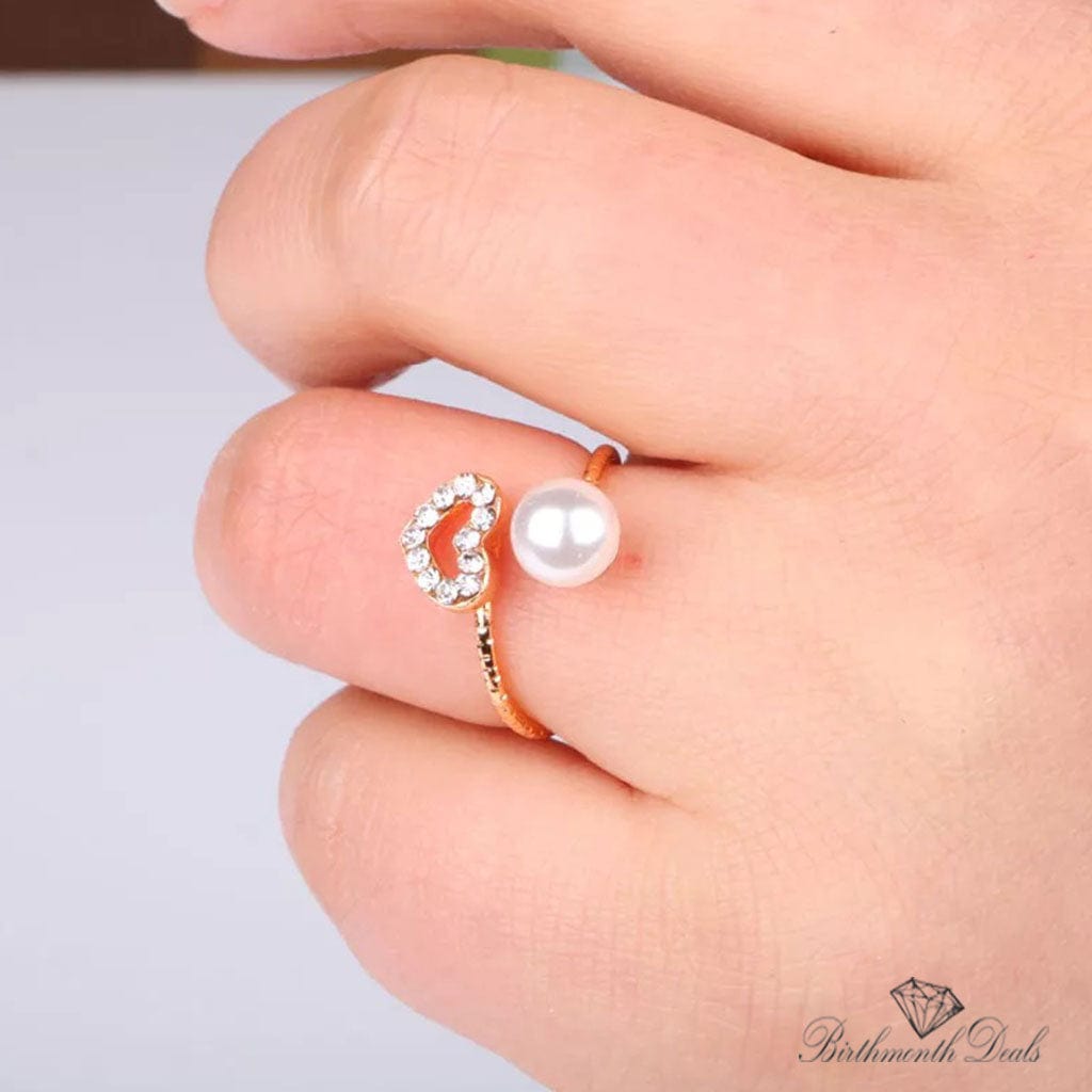 June Pearl Birthstone Ring - Birthmonth Deals