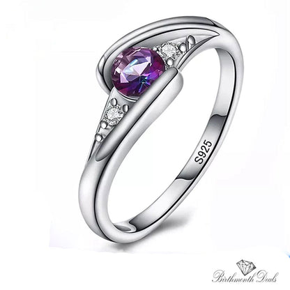 June Alexandrite Birthstone Ring - Birthmonth Deals