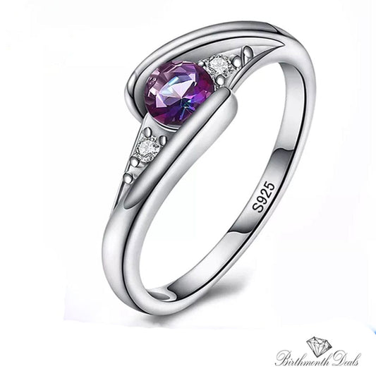 June Alexandrite Birthstone Ring - Birthmonth Deals