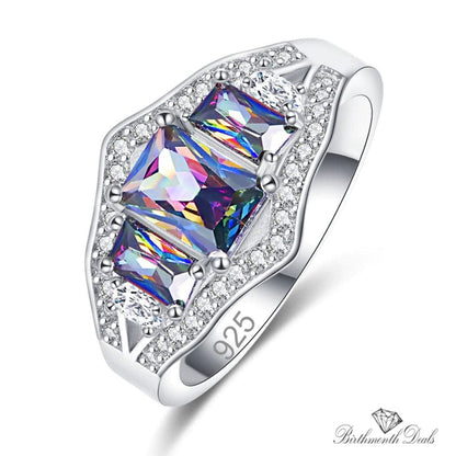 June Alexandrite Birthstone Ring - Birthmonth Deals