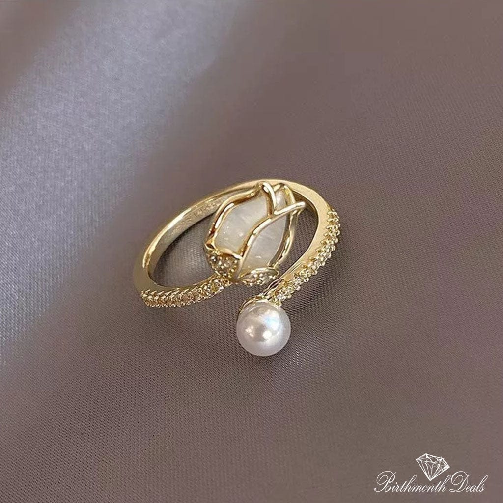 June Pearl Birthstone Ring - Birthmonth Deals