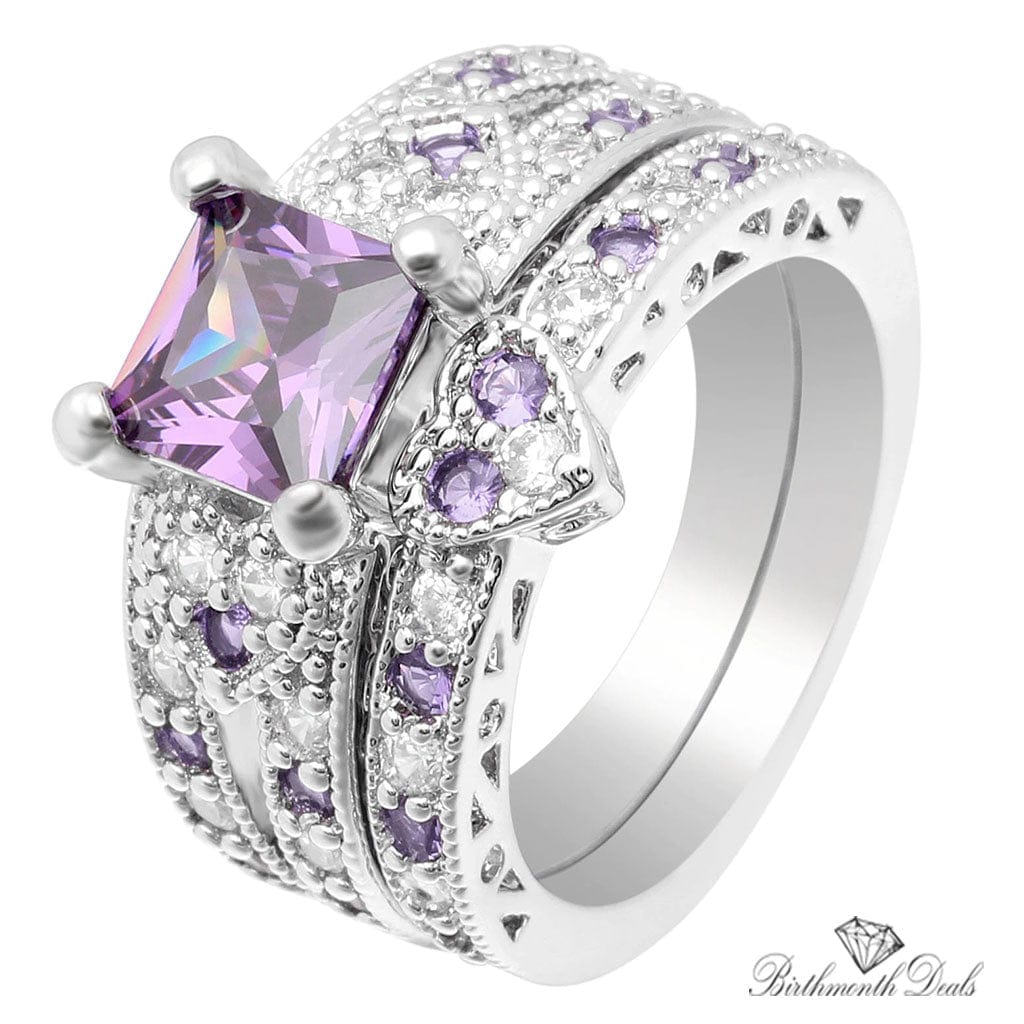 June Alexandrite Birthstone Stacking Ring - Birthmonth Deals