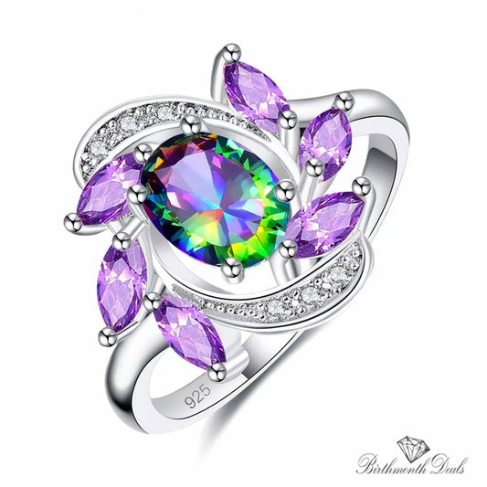 June Alexandrite Birthstone Ring - Birthmonth Deals