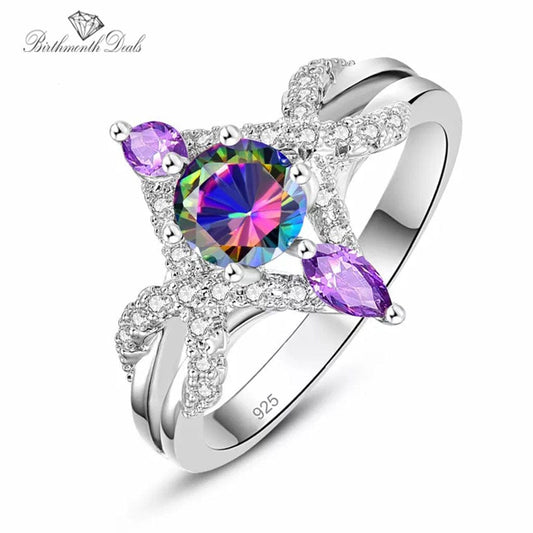 June Alexandrite Birthstone Ring - Birthmonth Deals