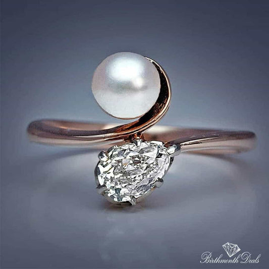 June Pearl Birthstone Ring - Birthmonth Deals