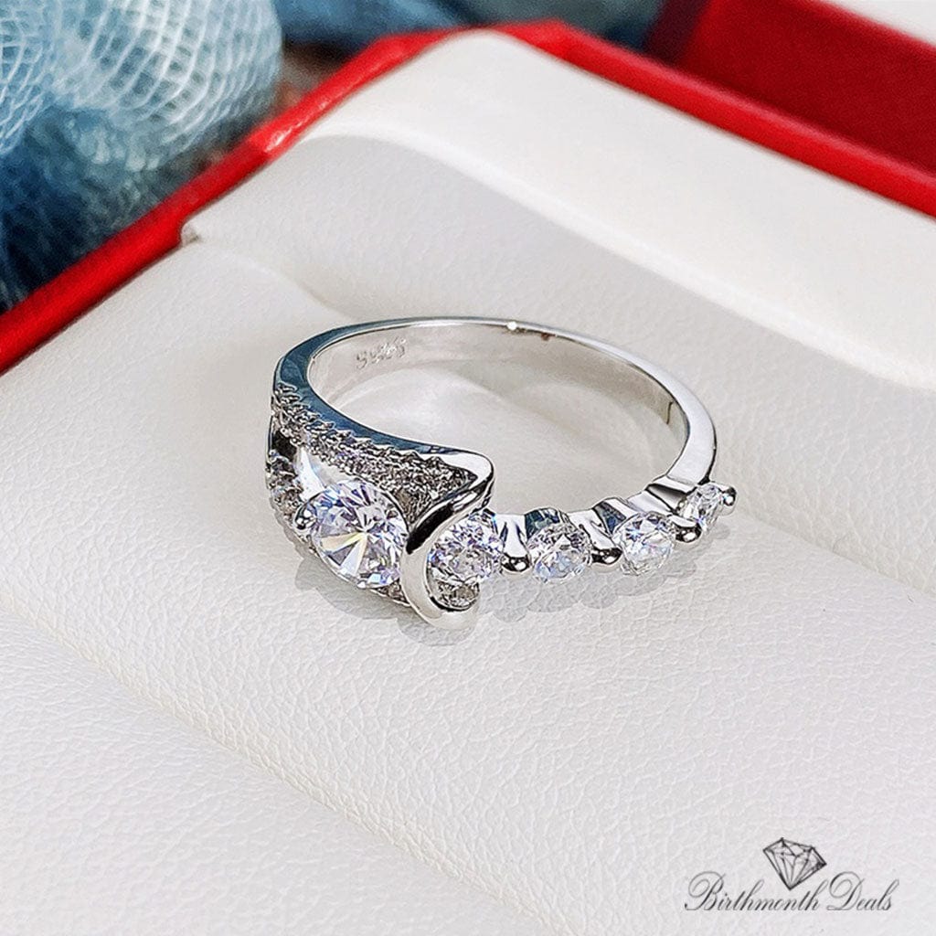 April Diamond Birthstone Ring - Birthmonth Deals
