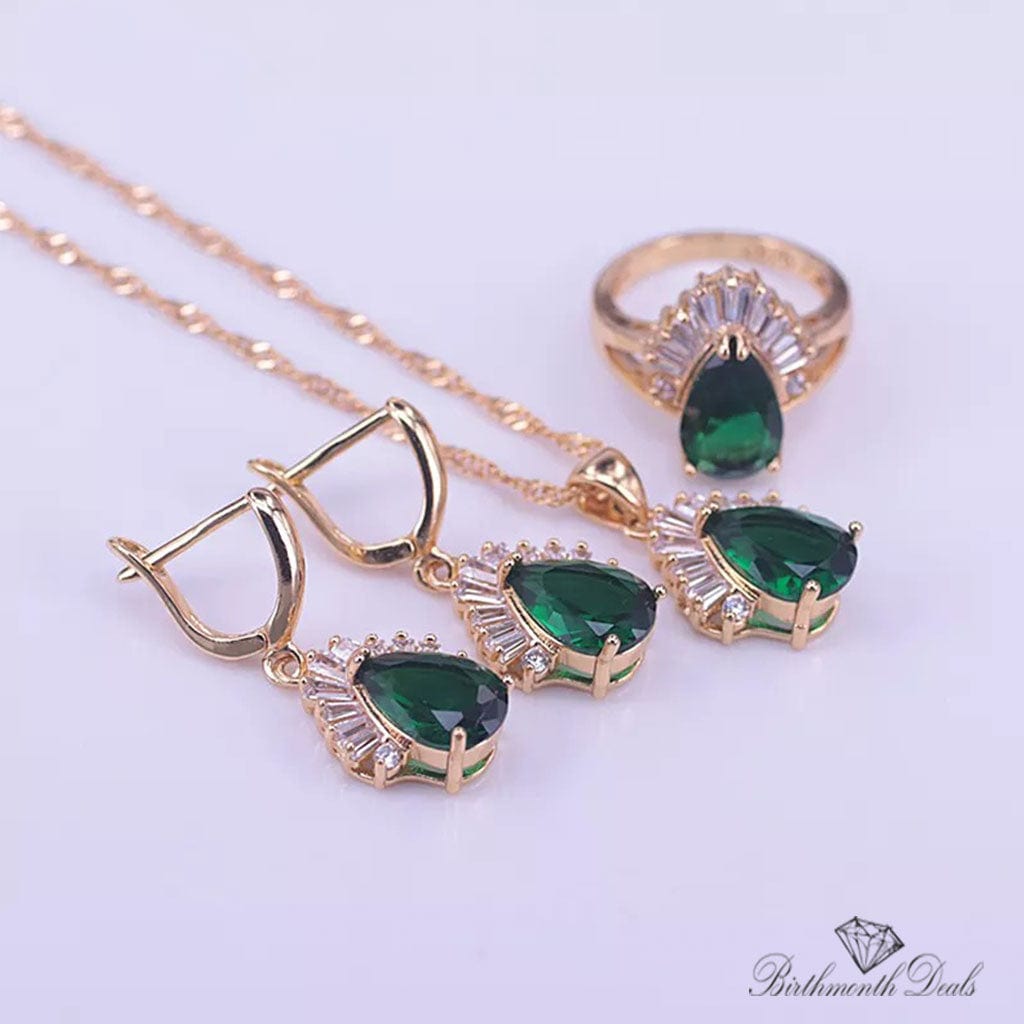 May Emerald Birthstone Jewelry Set - Birthmonth Deals