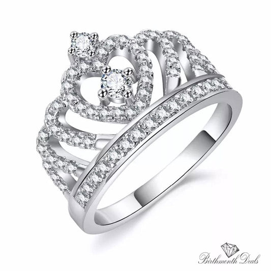 April Diamond Birthstone Ring - Birthmonth Deals