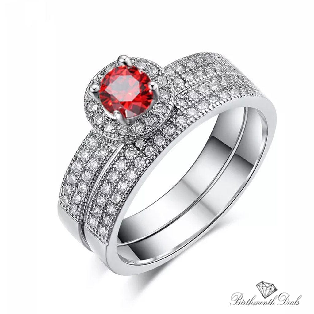 July Ruby Birthstone Stacking Ring - Birthmonth Deals