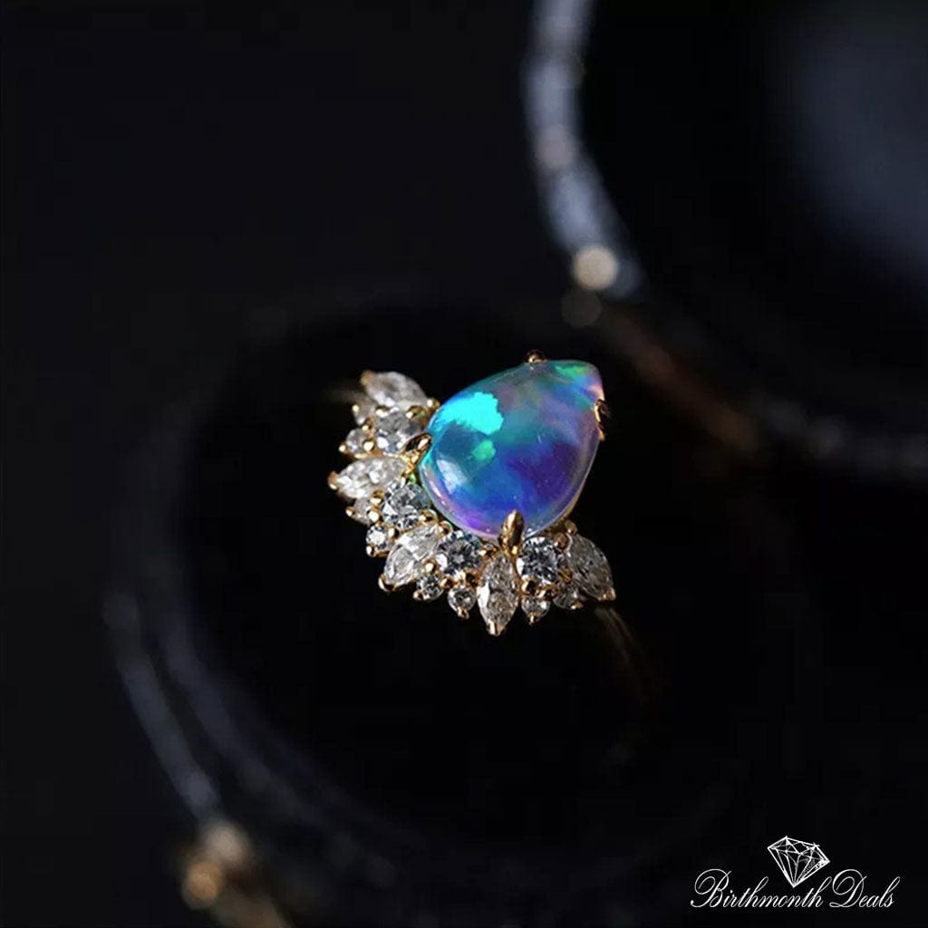 March Aquamarine Birthstone Ring - Birthmonth Deals