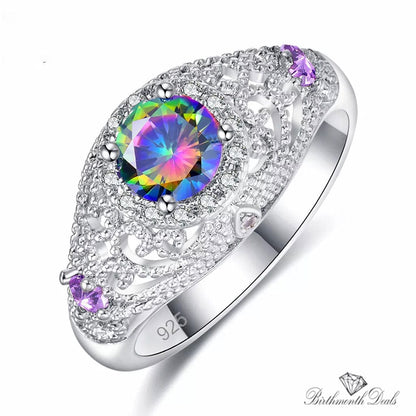 June Alexandrite Birthstone Ring - Birthmonth Deals