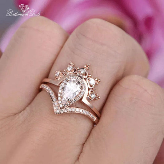 April Diamond Birthstone Stacking Ring - Birthmonth Deals