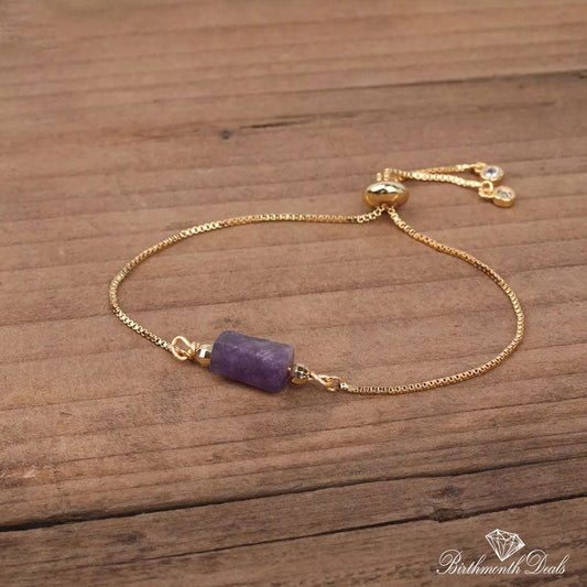 February Amethyst Birthstone Bracelet - Birthmonth Deals