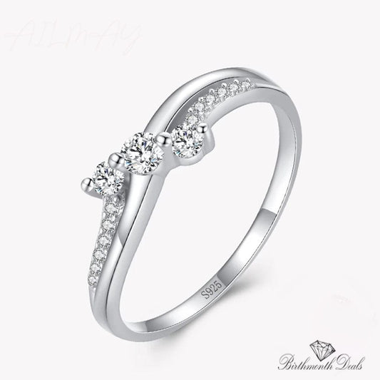 April Diamond Birthstone Ring - Birthmonth Deals