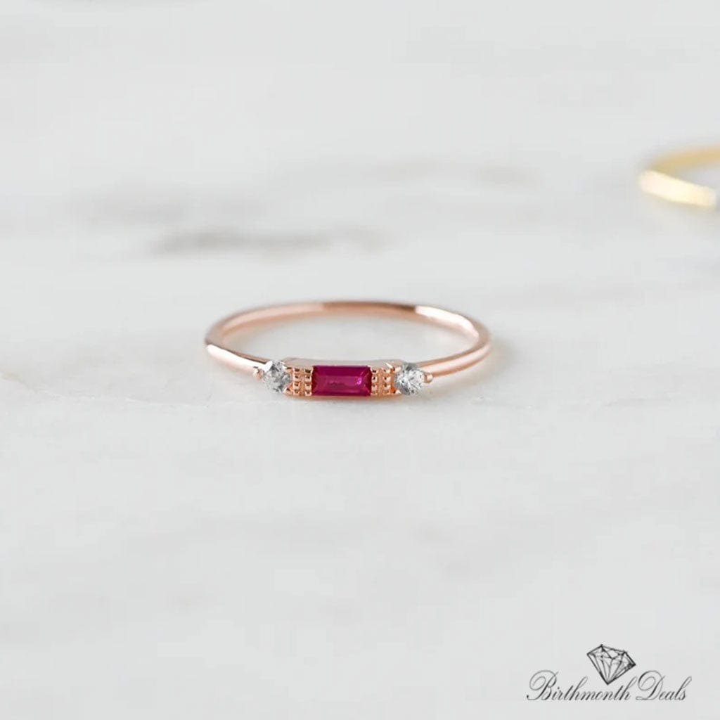 July Ruby Birthstone Ring - Birthmonth Deals