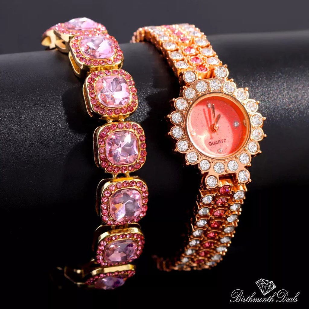 October Tourmaline Birthstone Watch - Birthmonth Deals