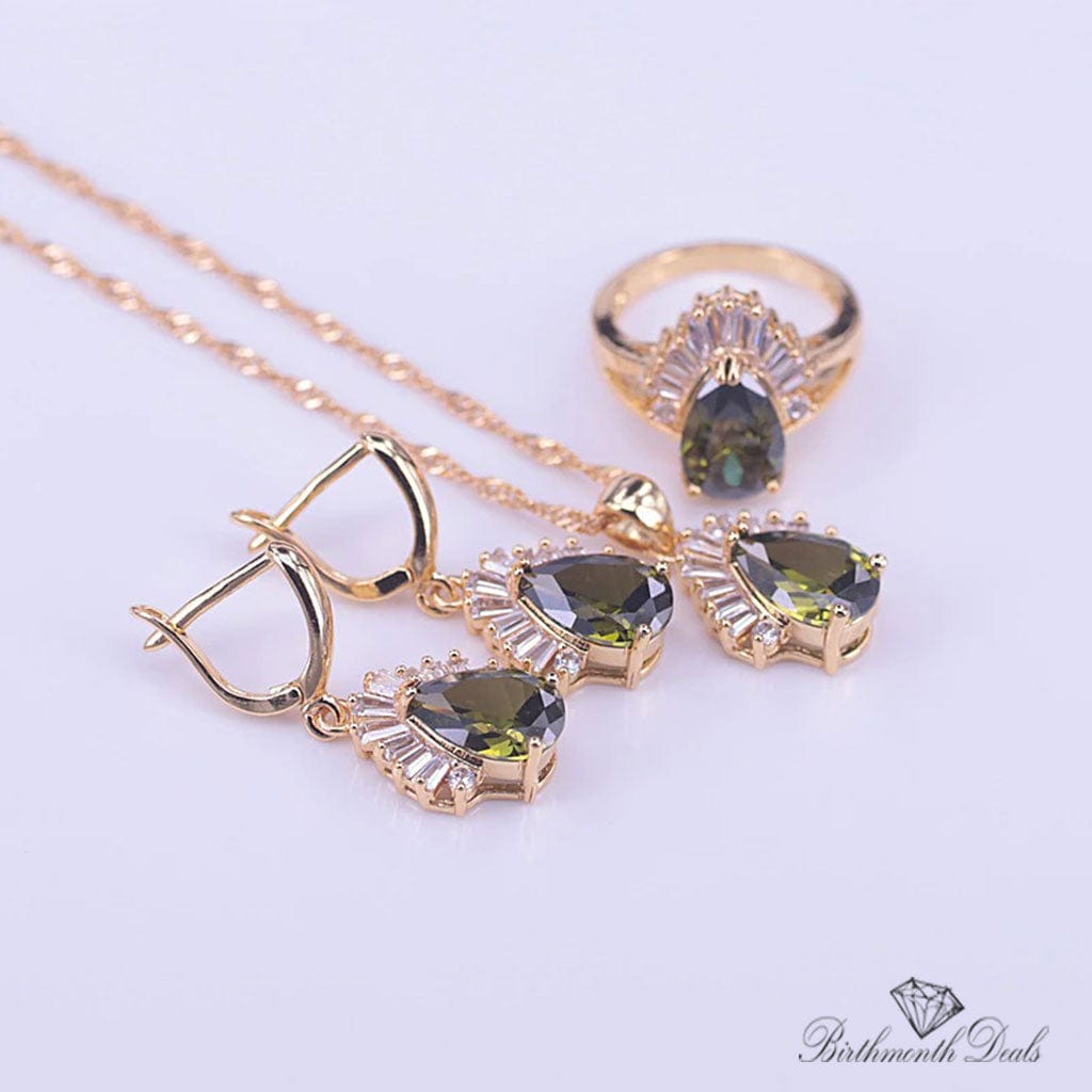 August Peridot Birthstone Jewelry Set - Birthmonth Deals