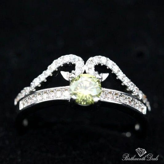 August Peridot Birthstone Ring - Birthmonth Deals