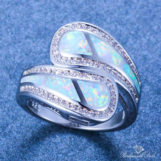 October Opal Birthstone Ring - Birthmonth Deals