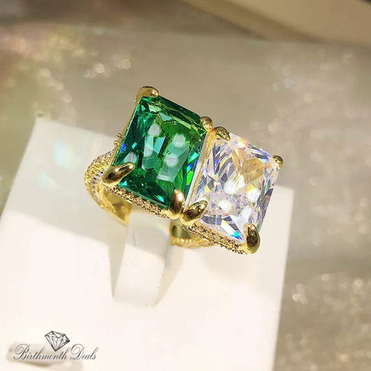 May Emerald Birthstone Ring - Birthmonth Deals