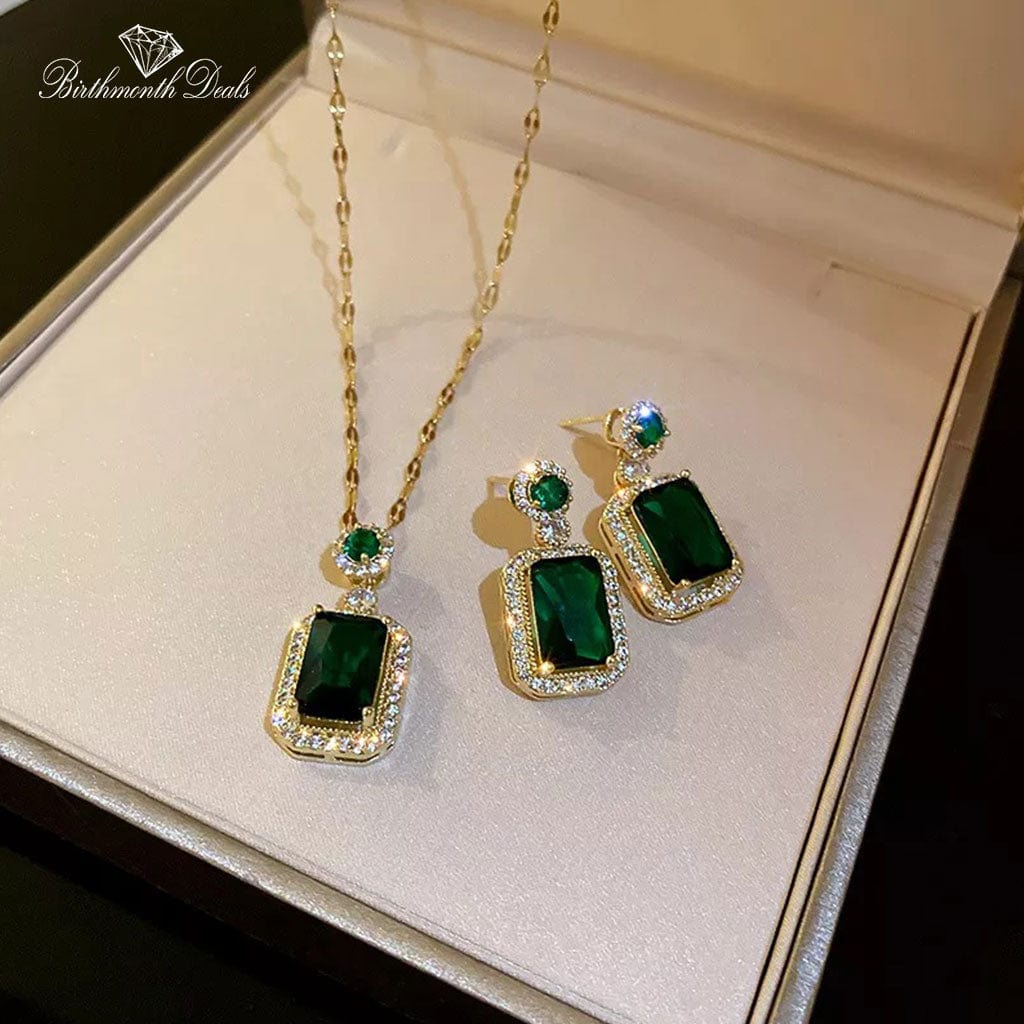 May Emerald Birthstone Jewelry Set - Birthmonth Deals