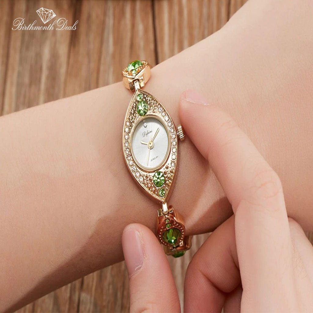 August Peridot Birthstone Watch - Birthmonth Deals