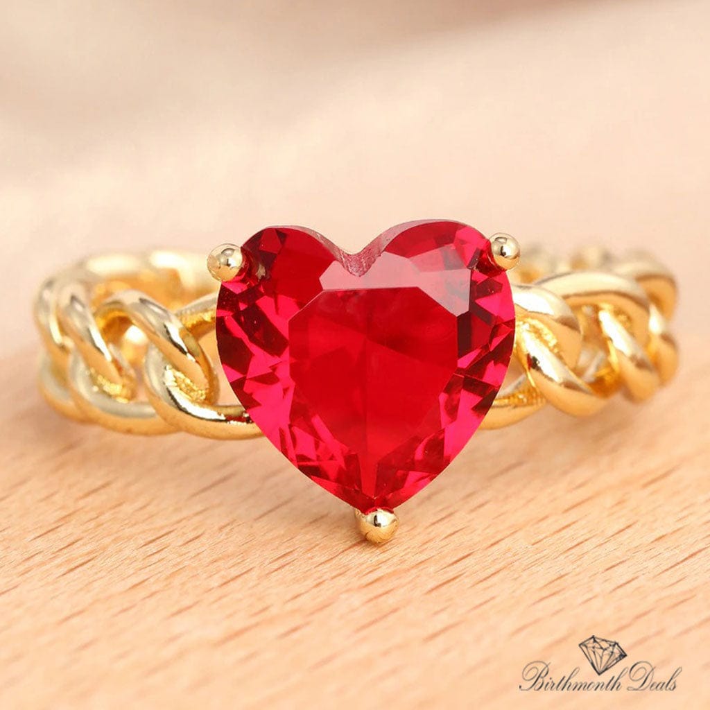 July Ruby Birthstone Ring - Birthmonth Deals