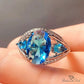 March Aquamarine Birthstone Ring - Birthmonth Deals