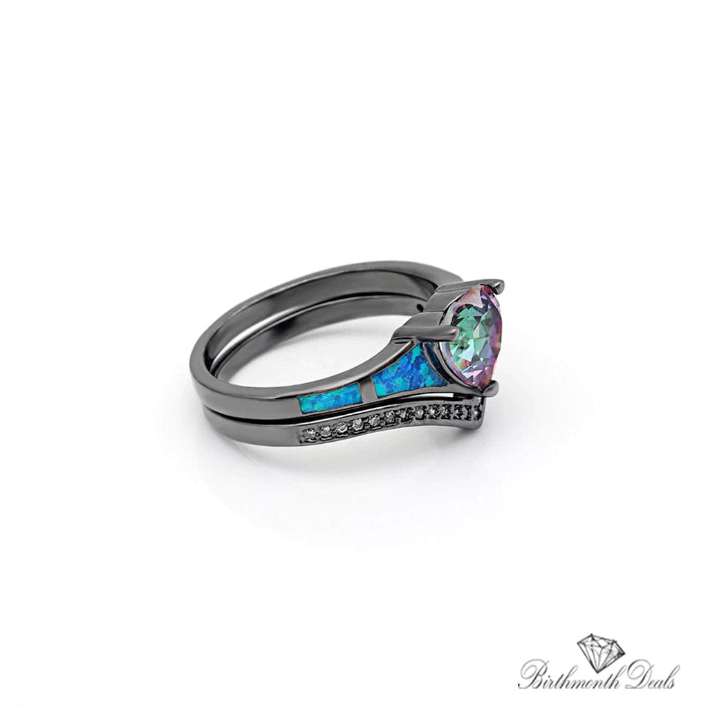 June Alexandrite Birthstone Stacking Ring - Birthmonth Deals