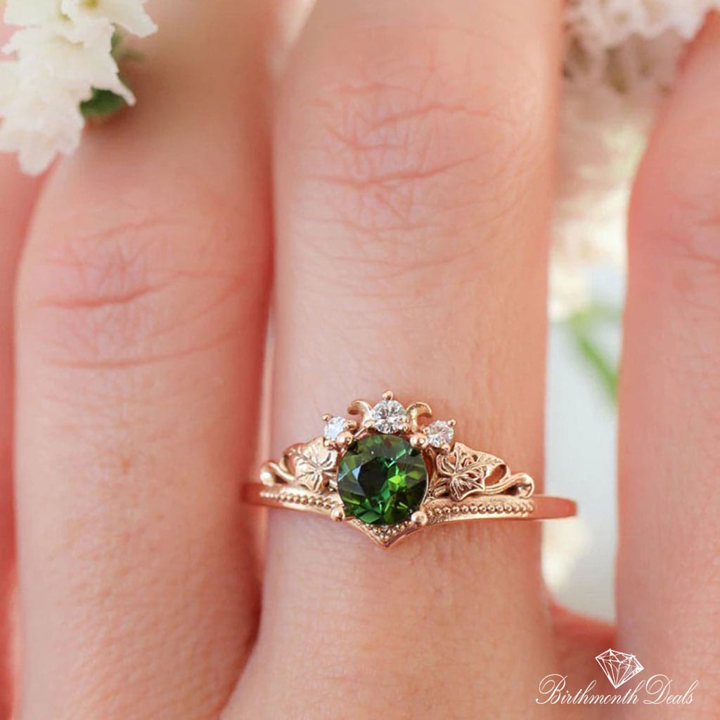 May Emerald Birthstone Stacking Ring - Birthmonth Deals