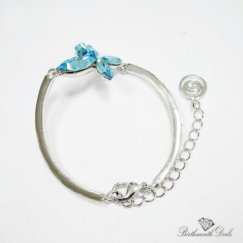 March Aquamarine Birthstone Bracelet - Birthmonth Deals