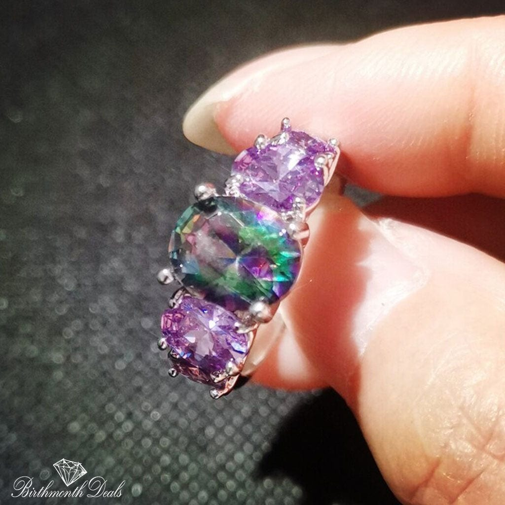 June Alexandrite Birthstone Ring - Birthmonth Deals